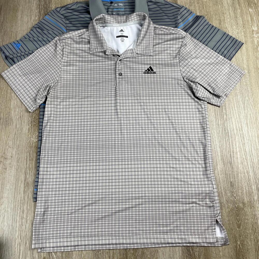 (Lot of 3) Adidas Head Golf Performance Polos Men's M Striped Stretch Contrast - Picture 9 of 16